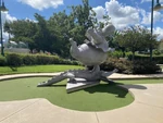 Ben Ali Gator and Hyacinth Hippo statue