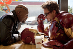 Iron Man 2 - Photography - Nick Fury and Iron Man