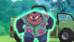 Jumba being hit by Shrink's shrink ray