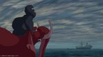 "We're too late! I can't believe it!" Terk and Tantor watch Tarzan leave for England