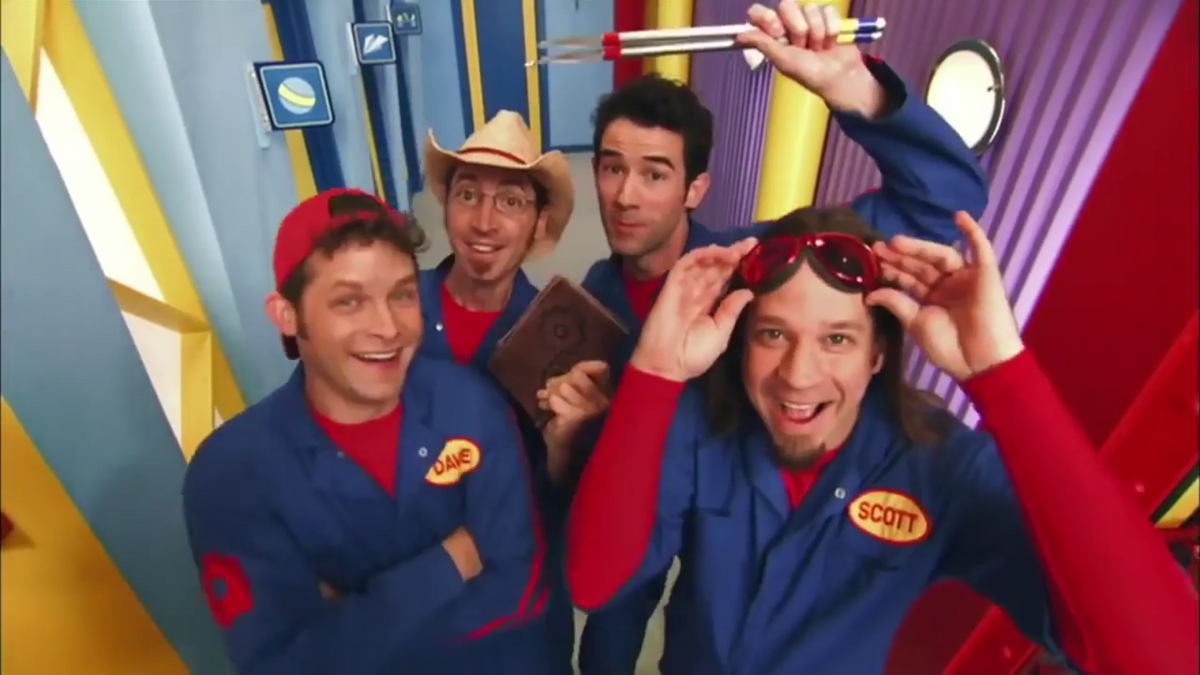 IMAGINATION MOVERS THEME LYRICS by IMAGINATION MOVERS: Everybody shout  what's the