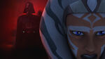 Vader in a vision of Ahsoka when she finally understood that he was his old master.