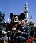 Walt Disney and Mickey Mouse.