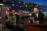 Chadwick Boseman visiting Jimmy Kimmel Live in October 2016.