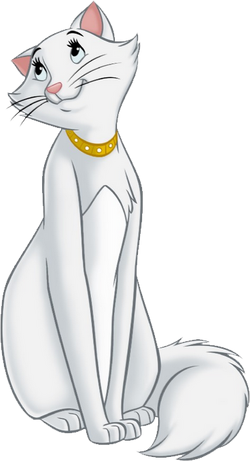 Personagem de desenho animado de gato branco, Madame Adelaide