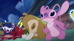 Angel noticing Stitch in trouble with Leroy clones