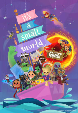 Small World with Groot Poster