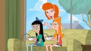 Candace and Stacy playing video game