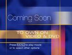 Coming Soon To Own On Video & DVD DVD bumper