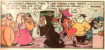 The Witch with three Beagle Boys, Madam Mim, Captain Hook, Pete, and Big Bad Wolf.