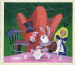 The White Rabbit at the Mad Tea Party, by Mary Blair.