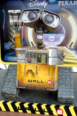 Wall-E at one of the Disney parks.