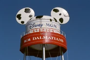 Florida's Earffel Tower decorated for the 1996 version of 101 Dalmatians