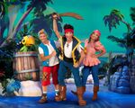 Izzy and the rest of the crew in "Disney Junior Live Pirate and Princess Adventure Tour"