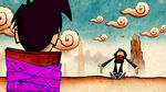 NomiRandy allows himself to plummet off the edge.