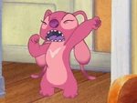 Angel yawning