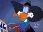 Darkwing enraged at the first draft of his comic book.