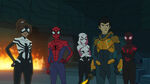 Spider-Man - 3x05 - Generations - Spider-Girl, Spider-Man, Ghost-Spider, Harry Osborn and Miles Morales