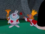 The King of Hearts with the White Rabbit