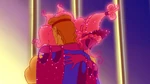 Hera hugging Hercules, voicing how proud she is of him