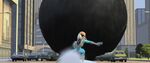Frozone saves Dash.