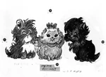 Early concepts of the kittens by Ken Anderson.
