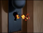 Spike points at Donald's exposed Behind