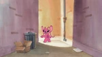 Angel trying to hide in an alley