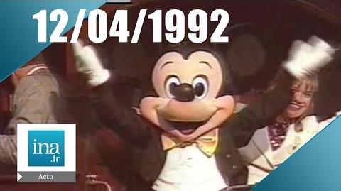 19 20 FR3 du 12 avril 1992 - Fin de La 5 et ouverture d'Eurodisney Archive INA