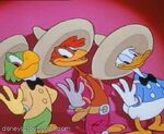 José, Panchito, and Donald