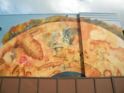 Exterior artwork.