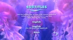 Subtitles menu