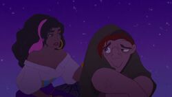 Esmeralda and Quasimodo.