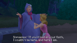 Fairy Godmother and Cinderella in Kingdom Hearts Birth by Sleep