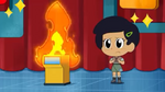 Marcy's podium is on fire.