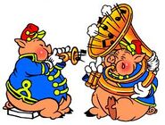 Peter (derecha) y Paddy (izquierda) en The Band Concert.