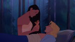 Pocahontas giving John the medicine from Grandmother Willow's bark