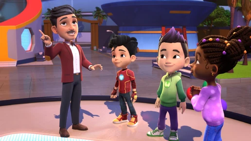 Iron Man and his Awesome Friends - 1x02A - Great Expo-tations - Howard, Tony, Amadeus and Riri