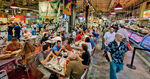 Reading Terminal Market, a popular, enclosed public market with various vendors.