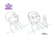 Concept art of Sticky Webb in The Proud Family: Louder & Prouder