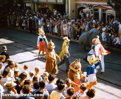 The Pinocchio costume (same as in the first picture) at the opening of Disneyland in 1955