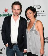 Rider Strong with his wife, Alexandra Barreto at the Oxfam Party ceremony in November 2010.