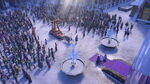 Kristoff and Sven stop in place to present the bell to the kingdom