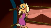 Brandy in her nightgown