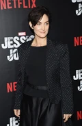 Carrie-Anne Moss at the series premiere of Jessica Jones in November 2015.