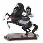 A WDCC figurine of Mulan riding Khan