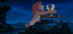 Simba and Rafiki in the Blu-Ray Bloopers.