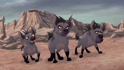 Janja and his two minions raid on the herd.