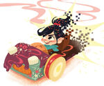 Vanellope in the Candy Kart, in the Little Golden Book.