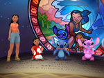 Nani in the first of two Lilo & Stitch character collections in Disney Magic Kingdoms alongside Lilo, Stitch, and Angel